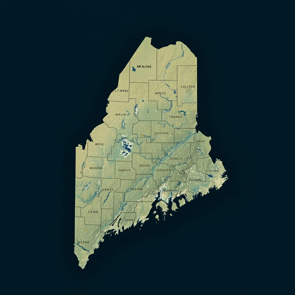 Outline of Maine state for MitzvahVendors.com