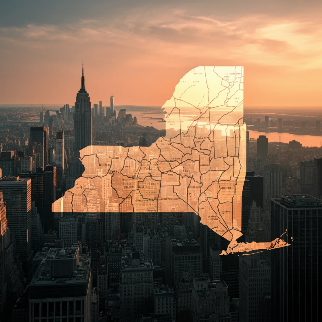 Outline of New York state for MitzvahVendors.com