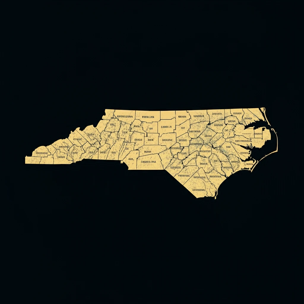 Outline of North Carolina state for MitzvahVendors.com