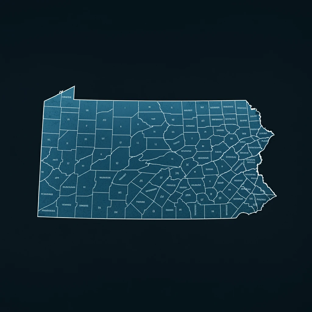 Outline of Pennsylvania state for MitzvahVendors.com