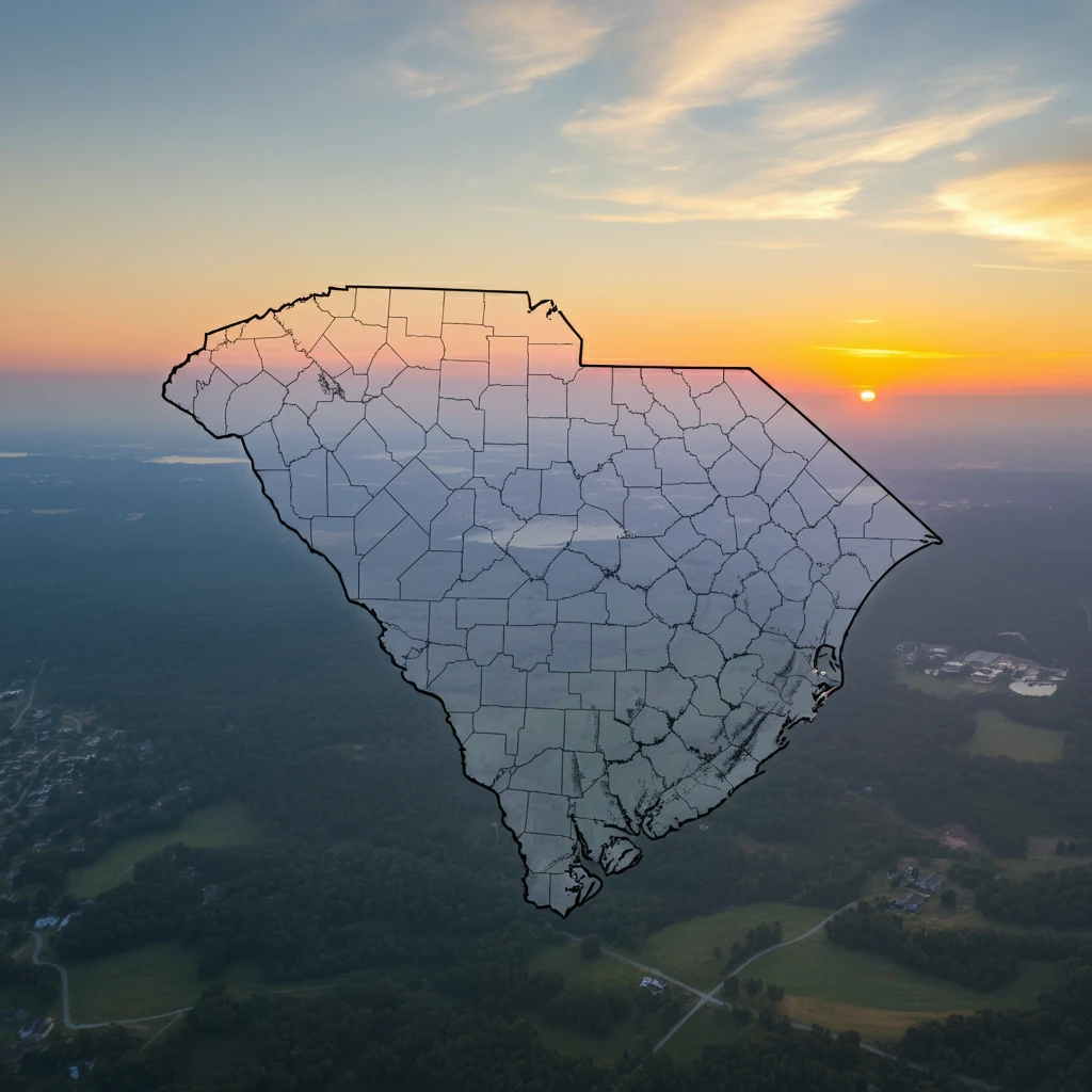 Outline of South Carolina state for MitzvahVendors.com