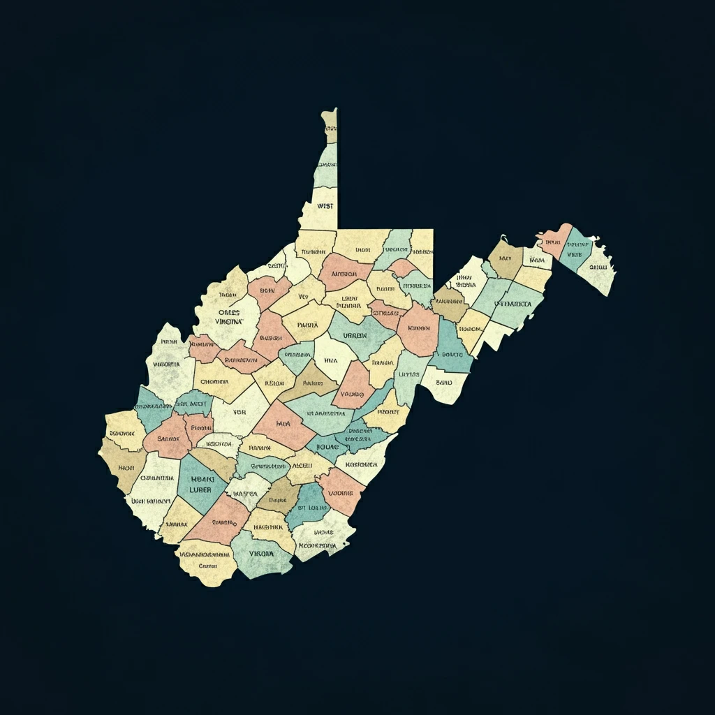 Outline of West Virginia state for MitzvahVendors.com
